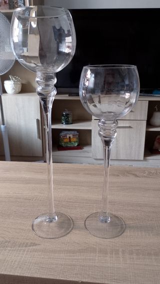 Copas de cristal para velas