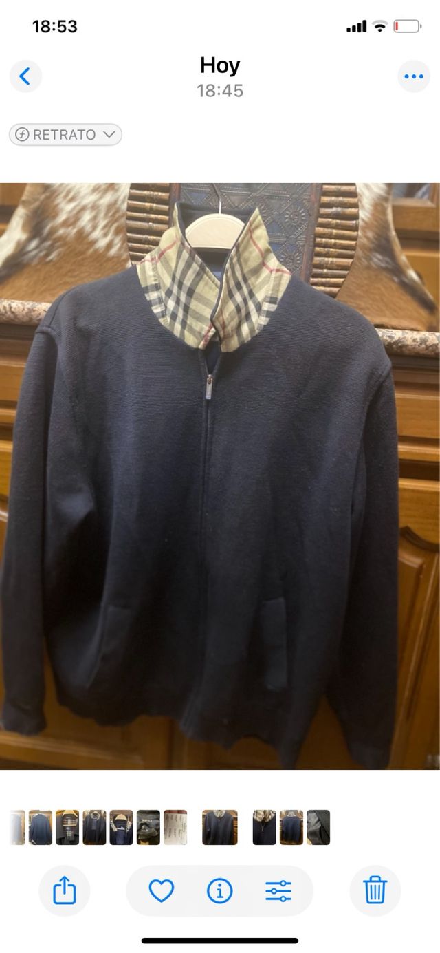 Chaqueta Burberry Azul Talla M