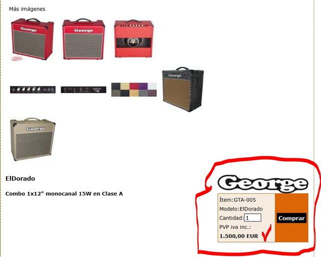 Amplificador George El Dorado Guitarra