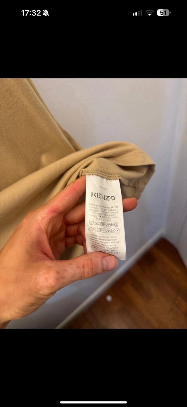 T-shirt Kenzo Beige con Stampa Tigre