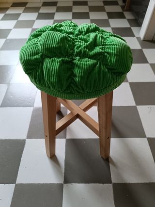 Funda para taburete Ikea verde pana STICKAT