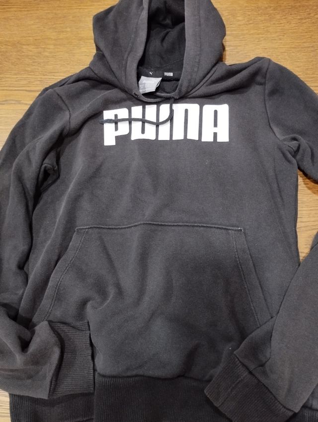Camisola com capuz Puma preta tamanho XS