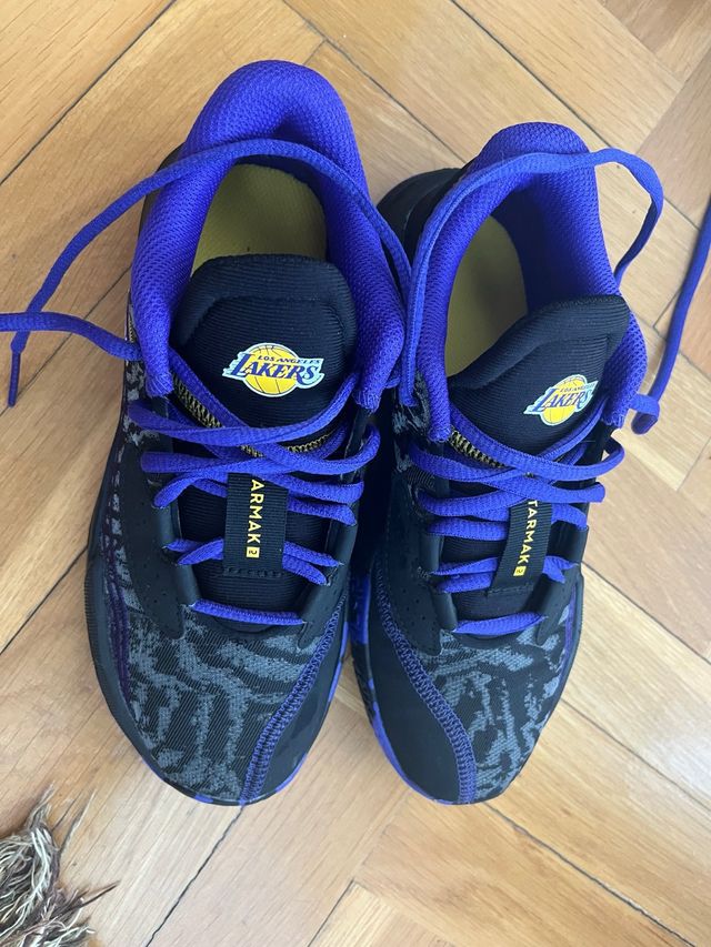 Zapatillas Baloncesto Tarmak Niñ@ Negro/Morado