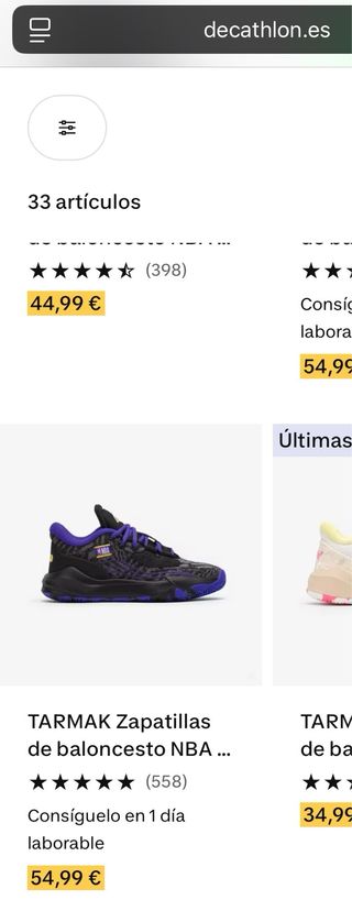 Zapatillas Baloncesto Tarmak Niñ@ Negro/Morado