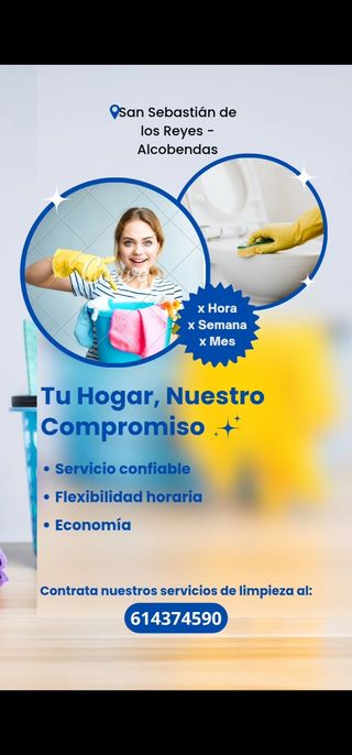 Limpieza de pisos, chalets, oficinas.