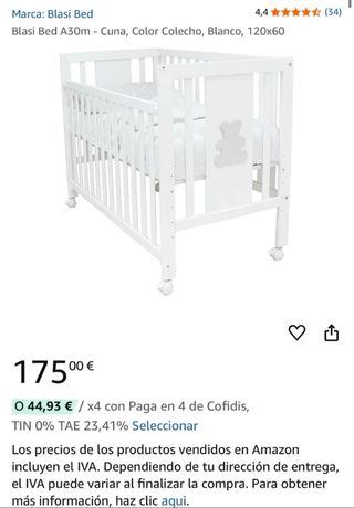 Cuna de madera Blasi Bed.