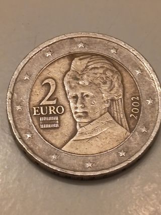 Moneda 2€ Rara Austria 2002 con errores