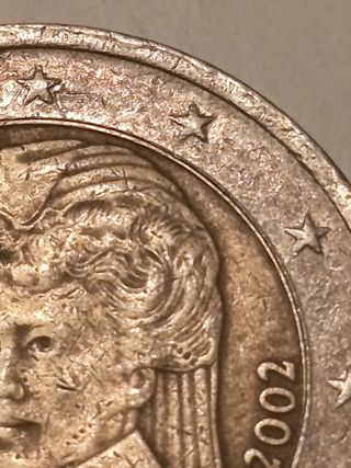 Moneda 2€ Rara Austria 2002 con errores