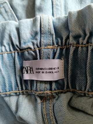 Pantalón corto vaquero Zara azul