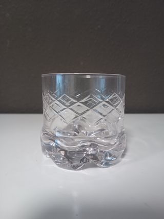 Juego 4 vasos de whisky de cristal