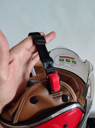 Casco Moto Retro Jet Talla M Rojo Unisex