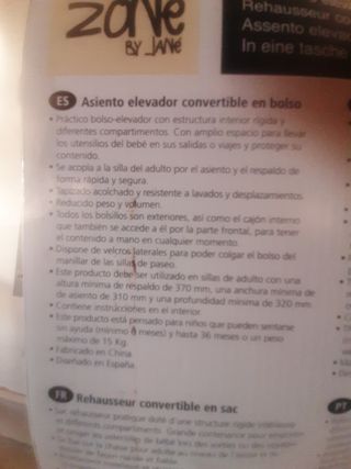 Asiento elevador convertible Jané Kid's Zone