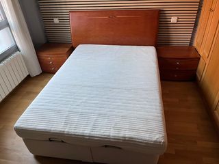 Dormitorio Matrimonio Canapé Cerezo Barnizado