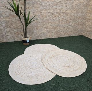 Alfombra Redonda de Fibra Natural 