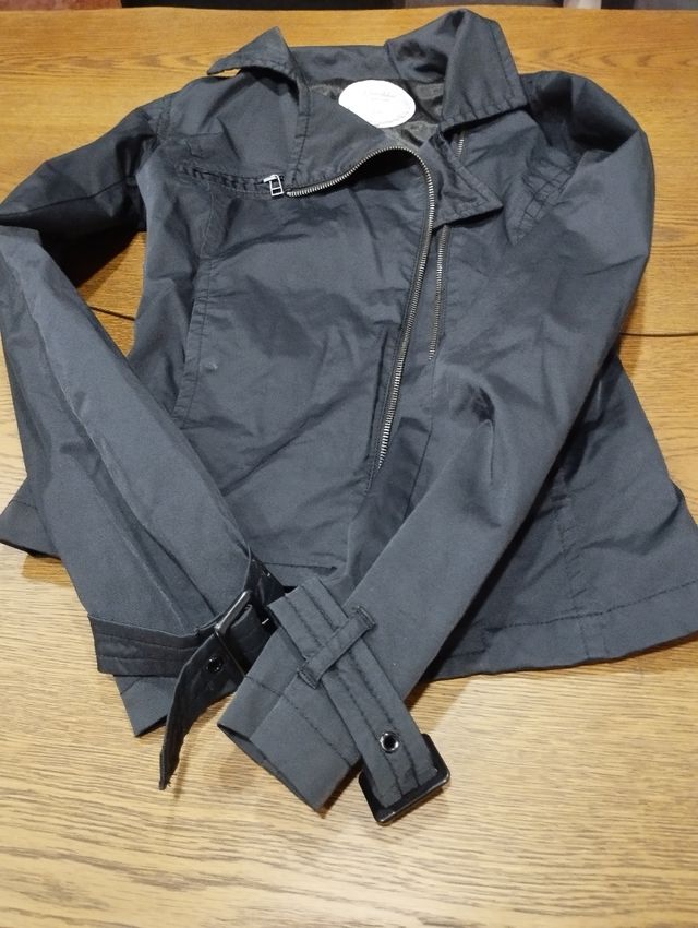 Casaco Biker Bershka Tamanho S Cinza