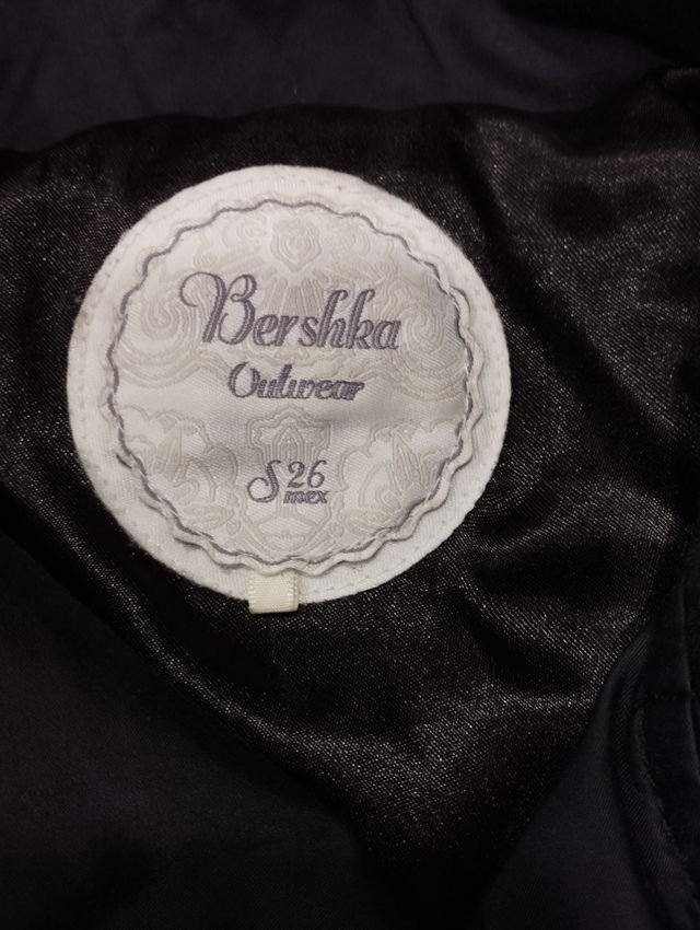 Casaco Biker Bershka Tamanho S Cinza