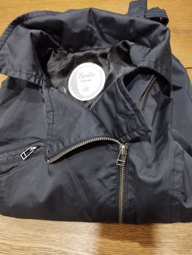 Casaco Biker Bershka Tamanho S Cinza
