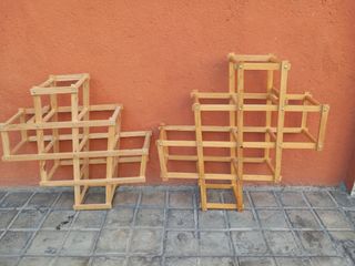 Botelleros plegables de madera