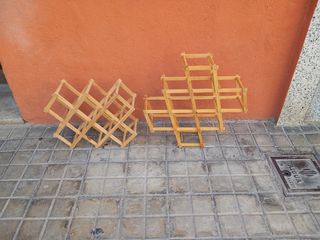 Botelleros plegables de madera