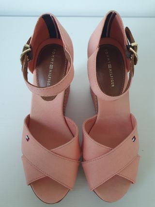 Zapatos de cuña Tommy Hilfiger rosa