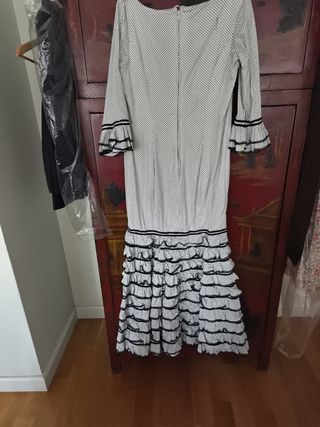 Traje Flamenca Lunar Negro Talla 42