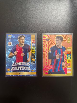 x2 cartas fc barcelona GAVI