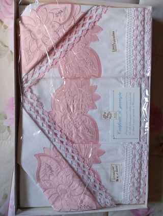 Set Lenzuola Matrimoniali Corredo Hand made