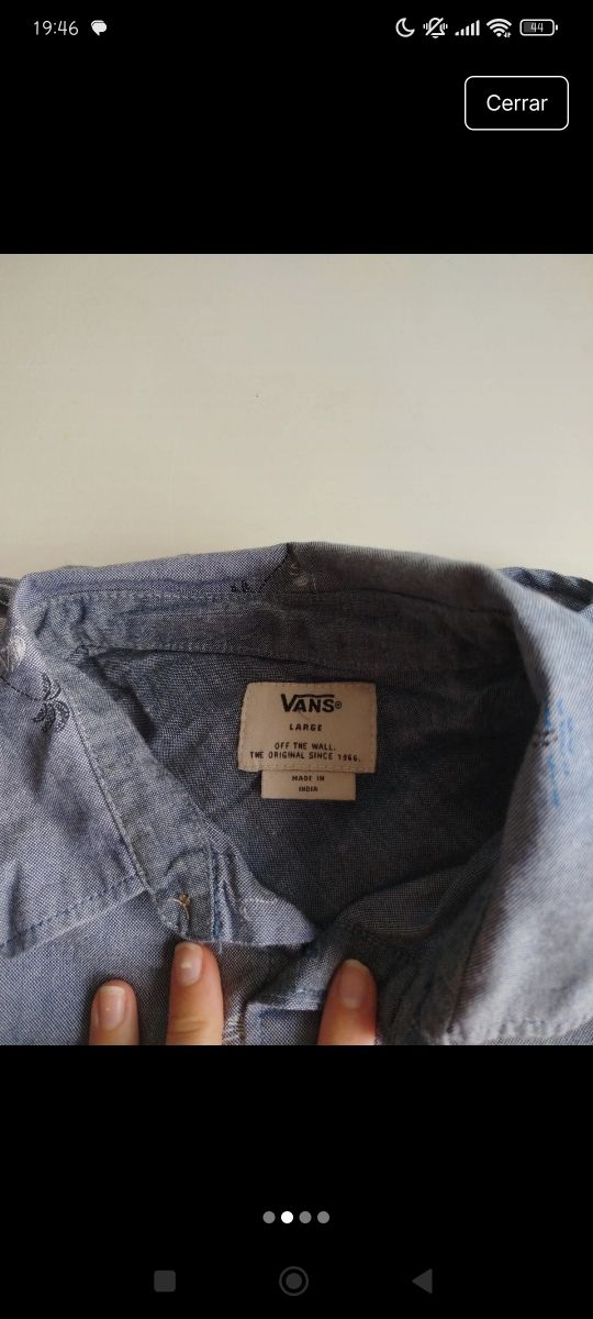 Camisa Vans Azul Estampada Niño