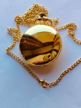 Orologio da tasca quarzo dorato con quadrante nero