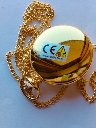 Orologio da tasca quarzo dorato con quadrante nero