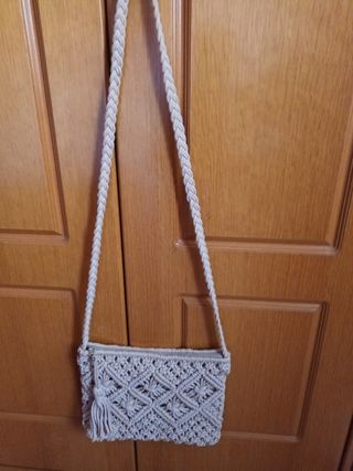 Bolso bandolera de macramé