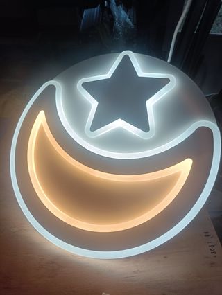 Lampara plafón infantil luna y estrella