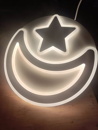 Lampara plafón infantil luna y estrella