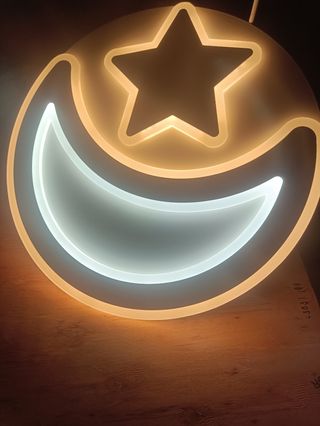 Lampara plafón infantil luna y estrella