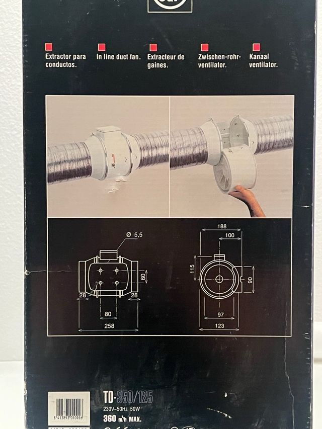 Extractor S&P TD-350/125 2 velocidades
