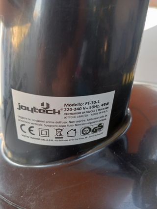 Ventilador Joytech Negro y amarillo