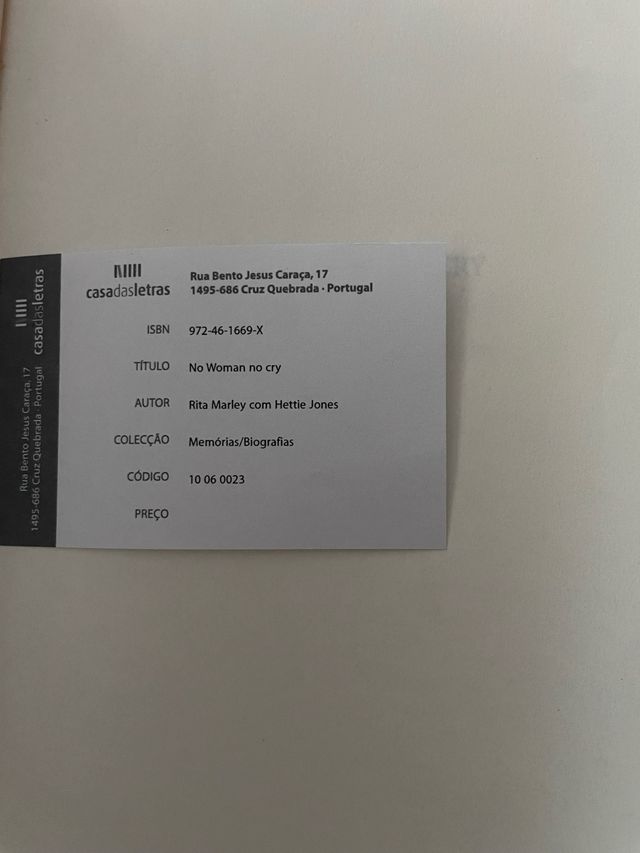 No Woman No Cry - A Minha Vida com Bob Marley