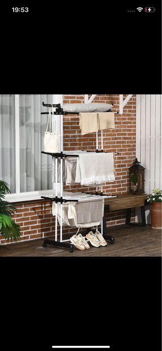 Tendedero Plegable Metálico y Plástico