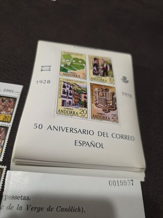 Lote Sellos Andorra 13 planchas + sueltos