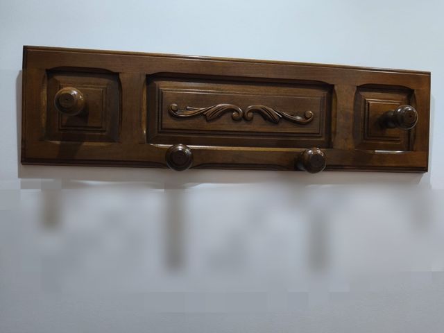 Perchero de madera para pared Vintage