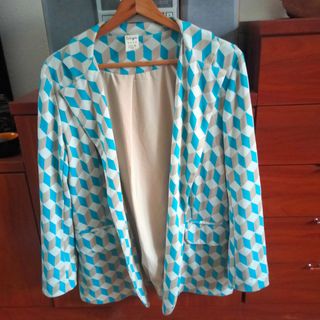 Americana Wiya Beige y Turquesa