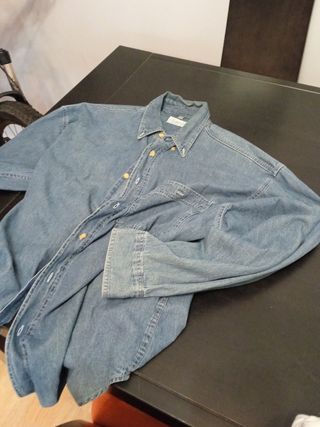 Camisa vaquera azul talla L