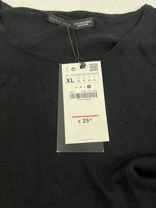 Jersey Zara Negro Talla XL