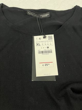 Jersey Zara Negro Talla XL