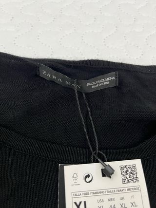 Jersey Zara Negro Talla XL