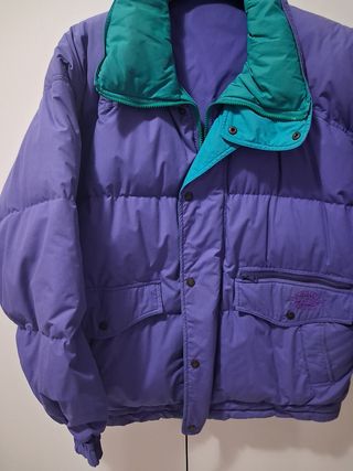 Giubbotto viola e verde