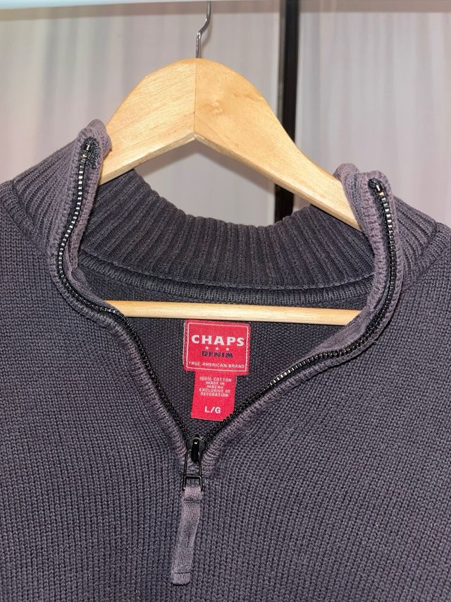 Jersey Chaps Cremallera Marrón Talla L