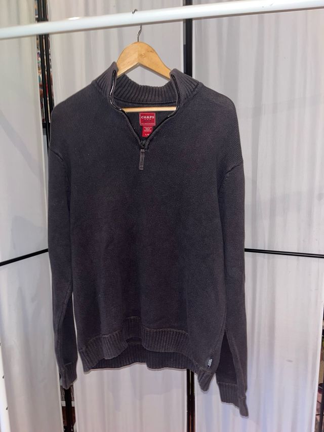 Jersey Chaps Cremallera Marrón Talla L