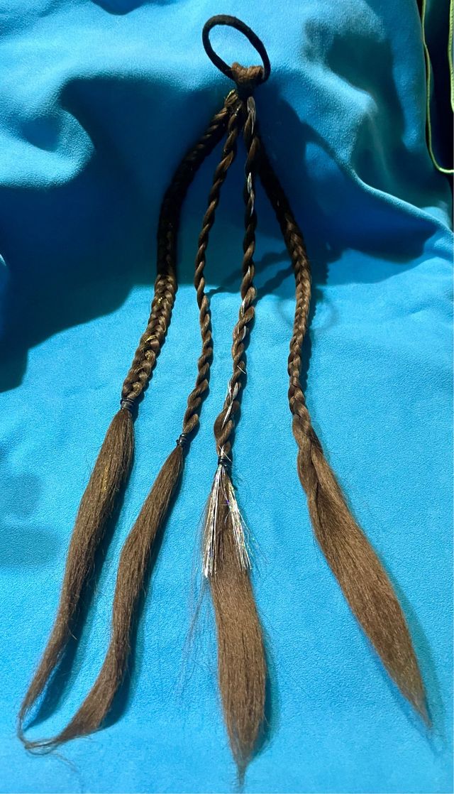 4 Trenzas Cabello Hechas a Mano 45cm largo
