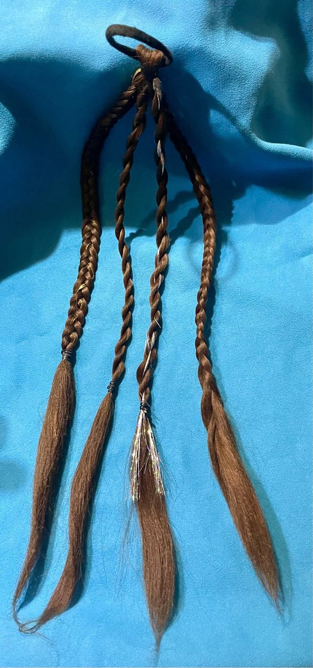4 Trenzas Cabello Hechas a Mano 45cm largo